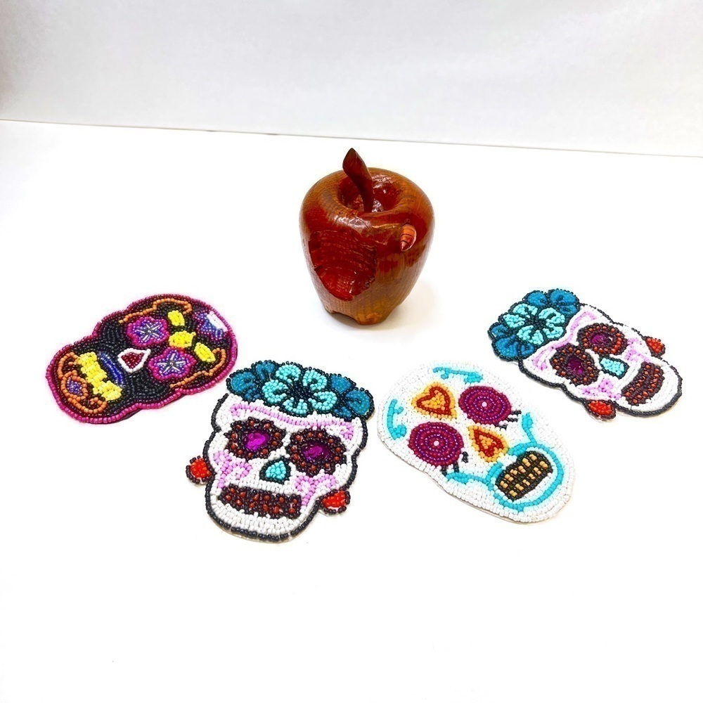 TABLEAU Day of Dead Beaded Coasters & APPLE - Picture 6 of 6